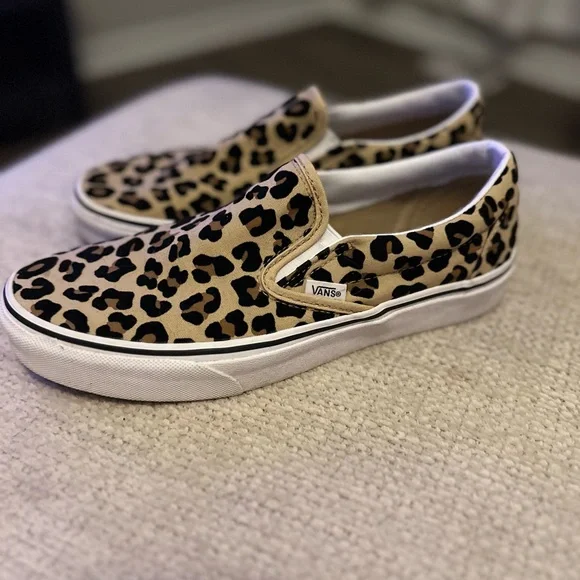 Leopard Print Slip-On Vans - Picture 2 of 3
